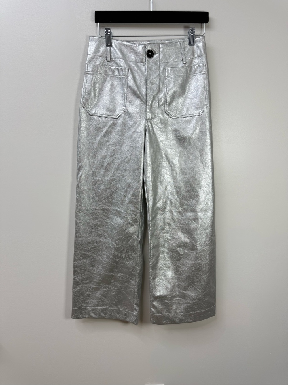 Maeve Metallic Women’s High Rise and Cropped wide Pants size 27 - Picture 4 of 11
